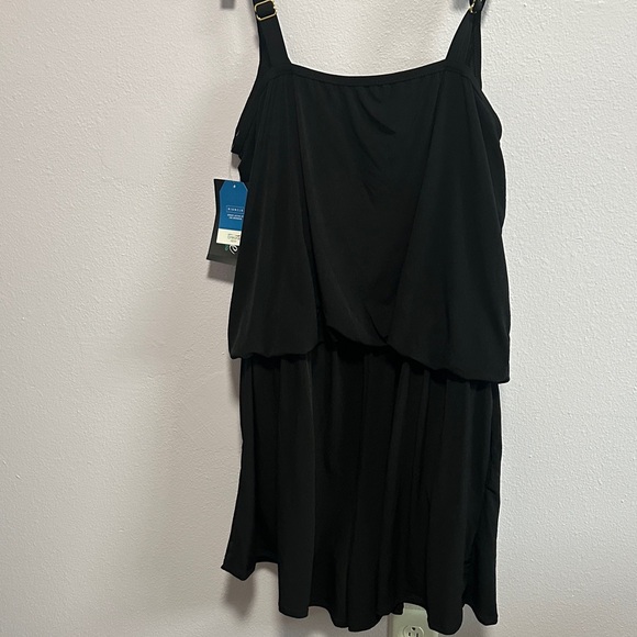 Maxine of Hollywood Jersey Swim Romper One Piece/Cover Up (Plus Size) - Picture 10 of 14